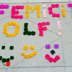 Test d'assemblage de carrés granny après quelques jours de crochetage intensif !